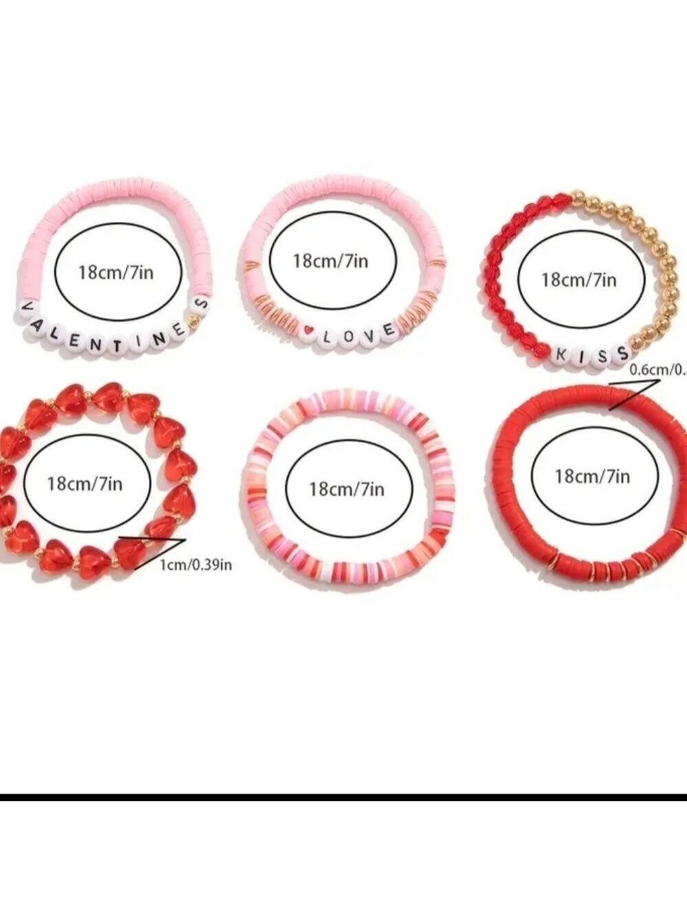 Colorful Valentine's Beaded Bracelets - Picture 3 of 3